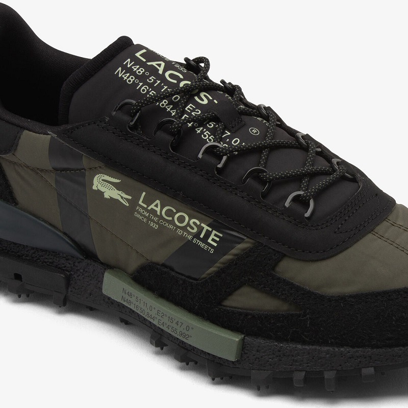 LACOSTE 25FW M ELITE ACTIVE 225 5 SMA BLK/LT GRN 50SMA0080-2J9