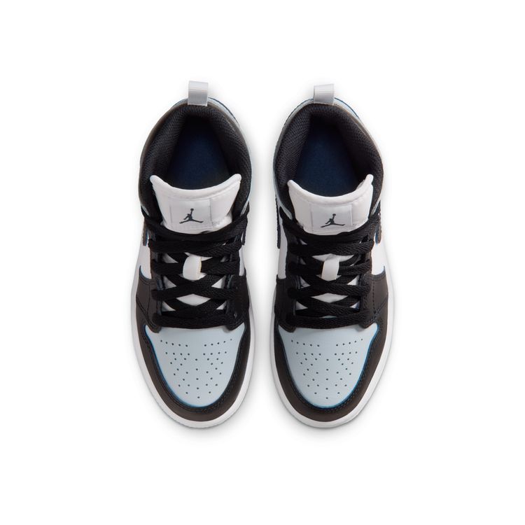 JORDAN BRAND SP26 JORDAN 1 MID PS ブラック/ブラック-オーラ-スクアドロンブルー DQ8424-002