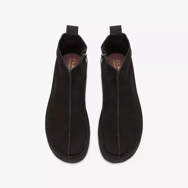 Clarks AW24 W Trek Wedge Bt. 26173492 Black Suede 【厚底