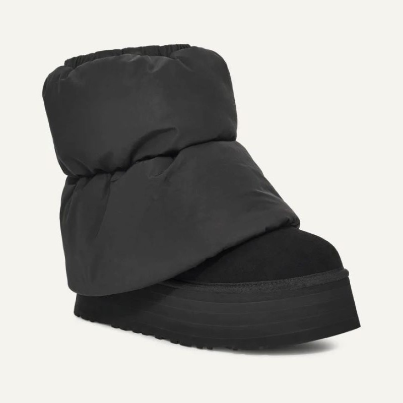 UGG 24AW 10/2 W CLASSIC MINI DIPPER PUFFER BLACK / BLACK