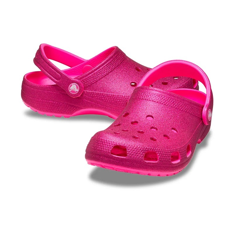 【セール30%OFF】【クラシック クロッグ】crocs 24FW クロックス クラシック グリッター クロッグ CLASSIC GLITTER CLOG Pink crush 205942-6TW ピンククラッシュ