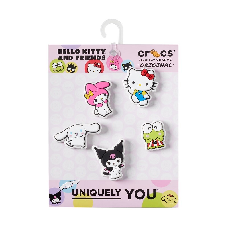【ジビッツチャーム】【クロックス用アクセサリー】crocs 24HO クロックス ジビッツチャーム ハローキティ アンド フレンズ 5 パック Jibbitz charms Hello Kitty and Friends 5 Pack 10013597 アクセサリー
