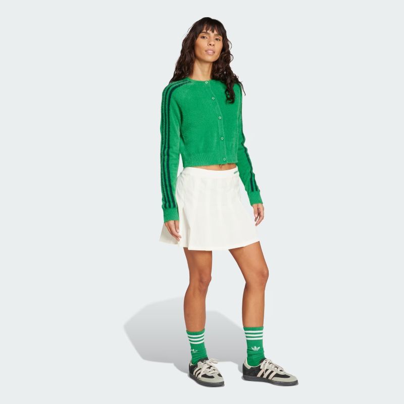 adidas 25Q4 FLUFFY CARDIGAN グリーン JW5177