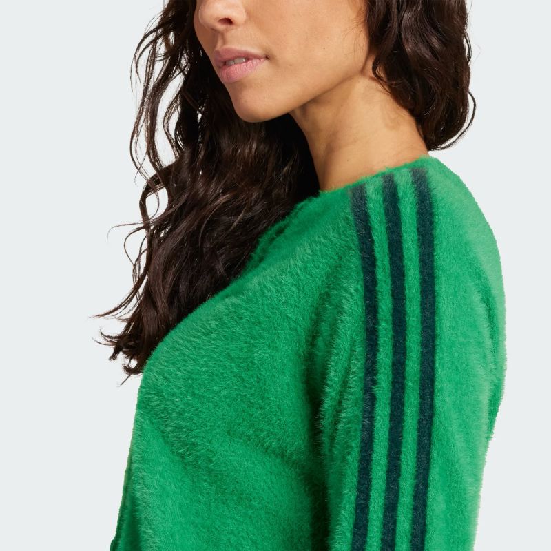 adidas 25Q4 FLUFFY CARDIGAN グリーン JW5177
