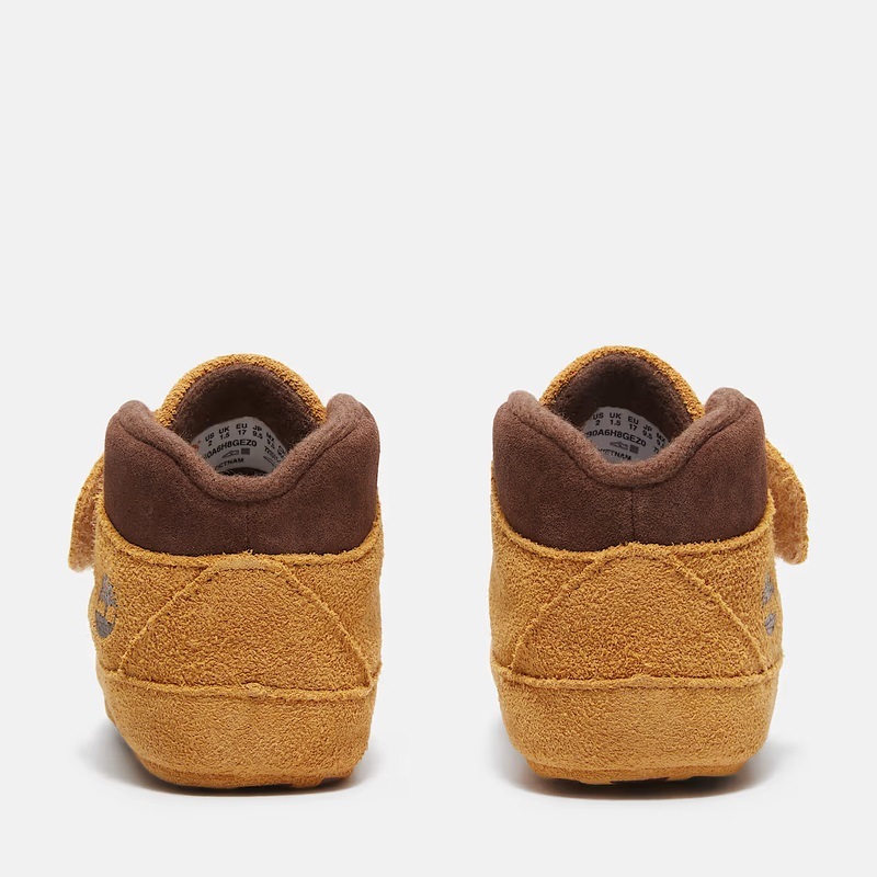 Timberland 26FA INFANT CRIB BOOTIE MID HOOK-and-LOOP BOOT WHEAT SUEDE A6H8G-EZ0