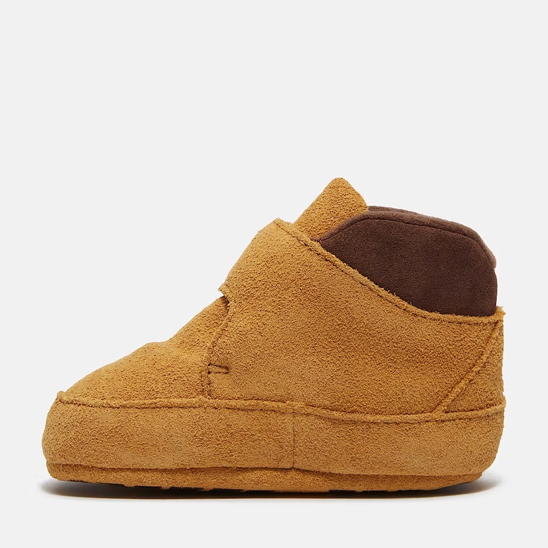 Timberland 26FA INFANT CRIB BOOTIE MID HOOK-and-LOOP BOOT WHEAT SUEDE A6H8G-EZ0