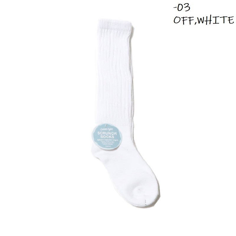 【人気モデル/定番モデル】【トレンド靴下/リブソックス/ルーズソックス36cm】THESOX Luxury C/O ザソックス ルーズタイプ Loose Type SCRUNCH SOCKS 36cm 全4色 162-1023 ブラック ホワイト グレー アイボリー