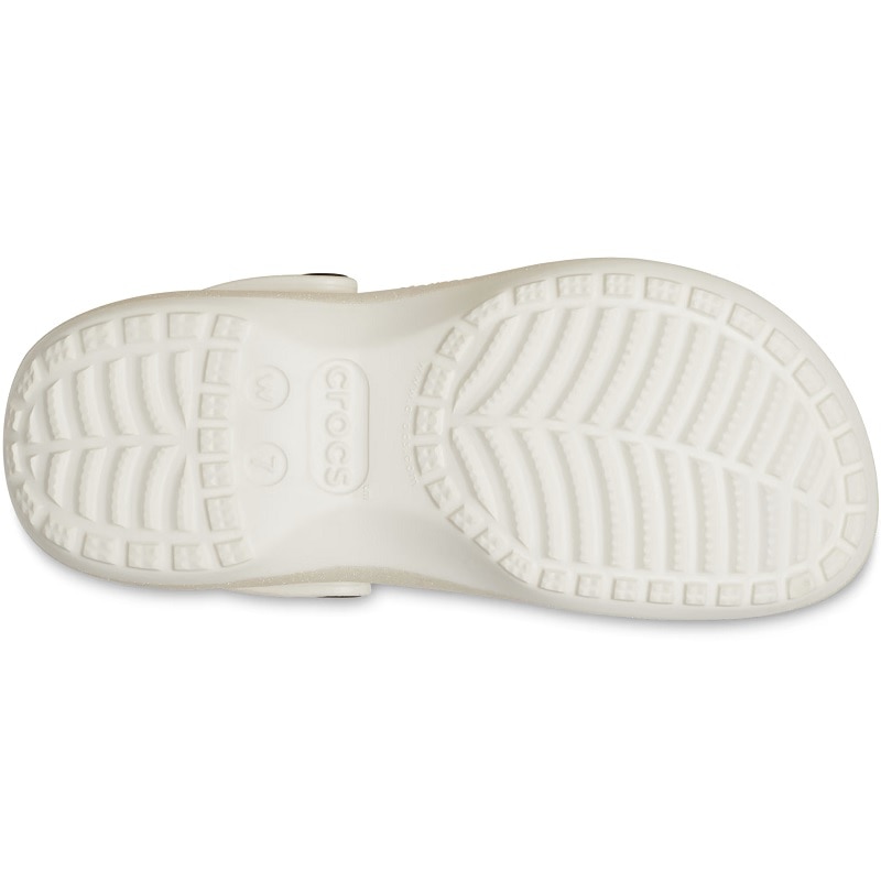 【グリッター】【プラットフォーム】crocs C/O クロックス ウィメンズ クラシック プラットフォーム グリッター クロッグ CLASSIC PLATFORM GLITTER CLOG W Chalk 207241-0WV チョーク
