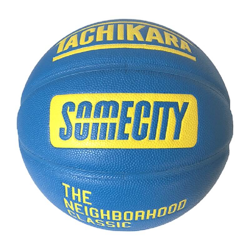 【7号球】【バスケットボール】TACHIKARA BASKETBALL タチカラ ボール サムシティ SOMECITY OFFICIAL GAME BALL SB7-108 メンズ レディース キッズ ブルー/イエロー ブルー系