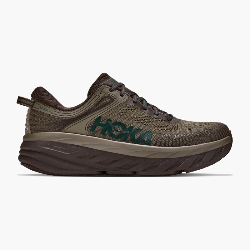 HOKA F26 10/1 M BONDI 7 ANTIQUE OLIVE /CAST IRON 1110518-ALVC
