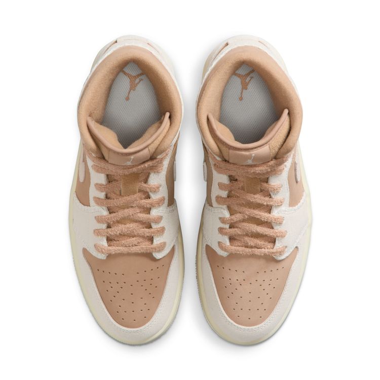 JORDAN BRAND HO25 WMNS AIR JORDAN 1 MID SE ヘンプ/ライトオールウッドブラウン HV4269-200