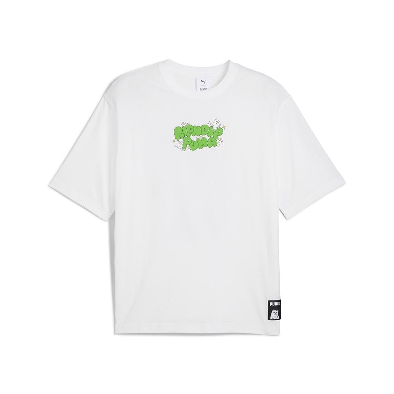 PUMA AU25 9/27 PUMA X RIPNDIP BOXY GRAPHIC TEE PUMA WHITE 632413-02