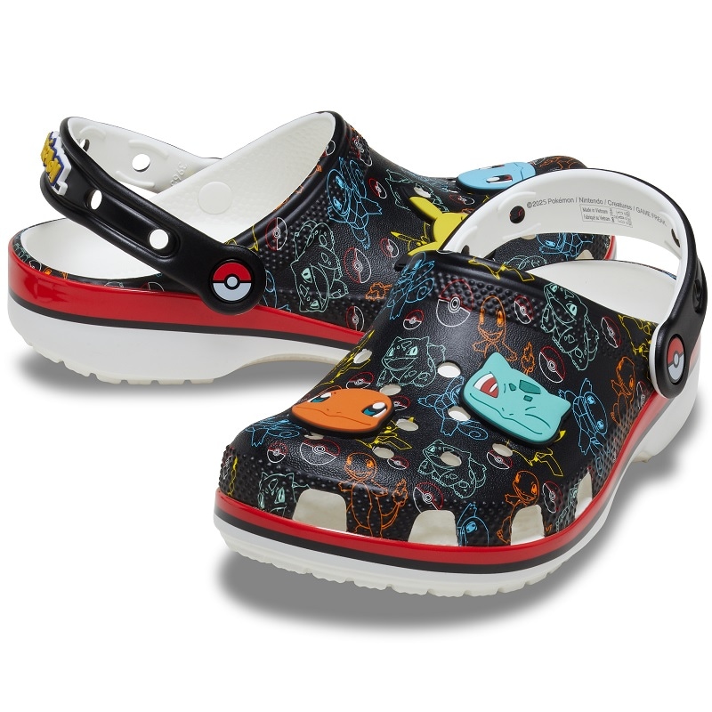 crocs 25Q2 6/11 KID'S POKEMON PRINT CLASSIC CLOG Multi 211344-90H