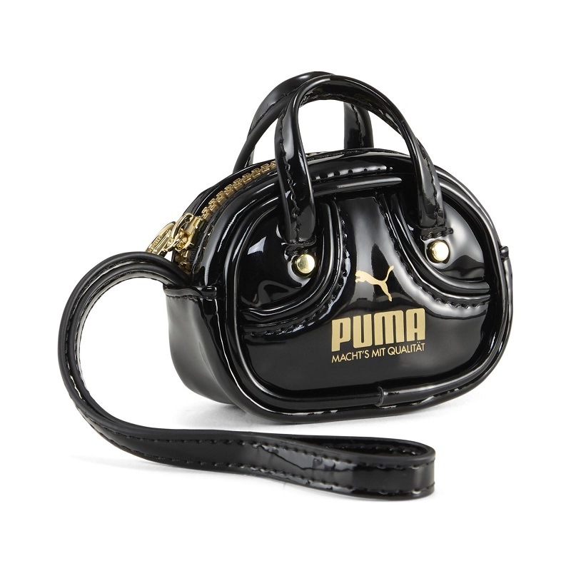 PUMA 26SP PUMA 1976 GRIP BAG KEYCHAIN PUMA BLACK-ARCHIVE GOLD 092598-05
