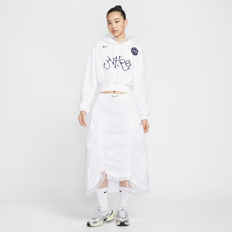 【ナイキ/ナイキ ウィメンズ NSW OS】NIKE HO25 AS W NSW OS FLC CROP PO HDY ホワイト IO0468-100