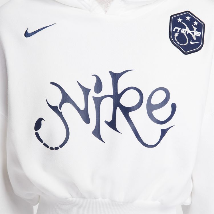 【ナイキ/ナイキ ウィメンズ NSW OS】NIKE HO25 AS W NSW OS FLC CROP PO HDY ホワイト IO0468-100