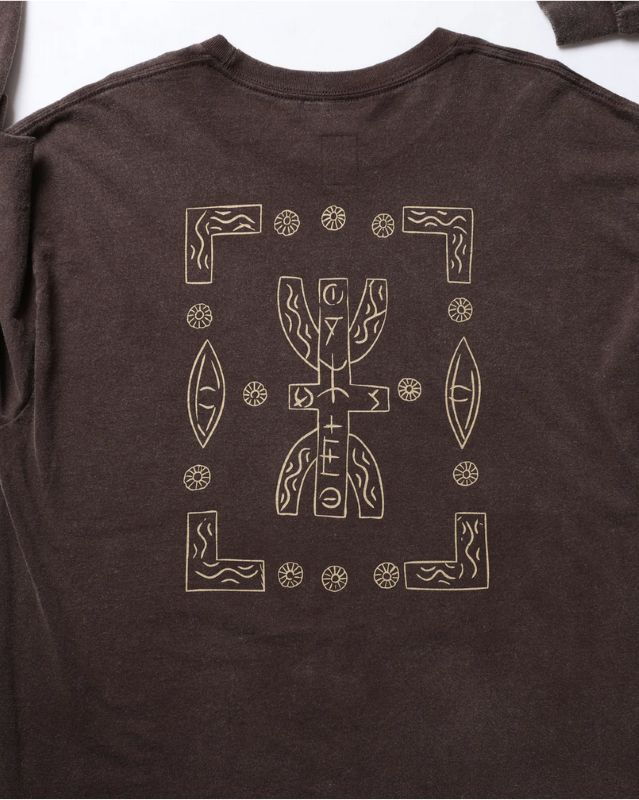 Liberaiders 25AW 8/29 TIFINAGH LOGO L/S TEE 775062503 ホワイト ブラウン 775062503-WHT 775062503-BRN