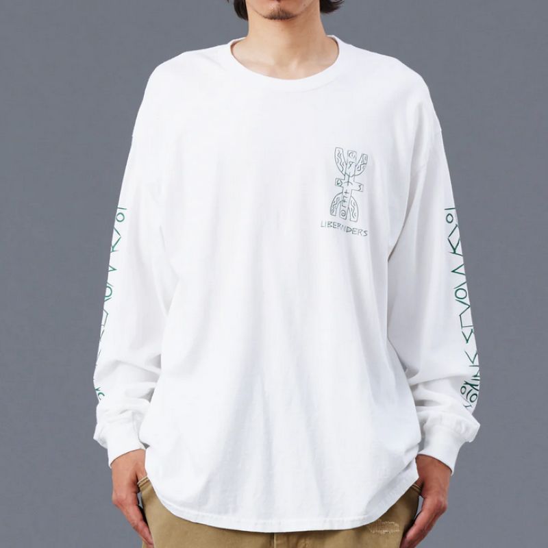 Liberaiders 25AW 8/29 TIFINAGH LOGO L/S TEE 775062503 ホワイト ブラウン 775062503-WHT 775062503-BRN