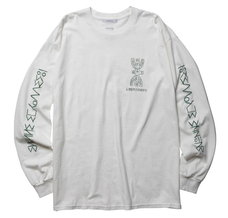 Liberaiders 25AW 8/29 TIFINAGH LOGO L/S TEE 775062503 ホワイト ブラウン 775062503-WHT 775062503-BRN