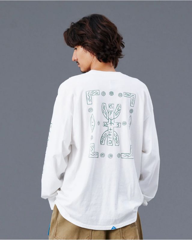 Liberaiders 25AW 8/29 TIFINAGH LOGO L/S TEE 775062503 ホワイト ブラウン 775062503-WHT 775062503-BRN