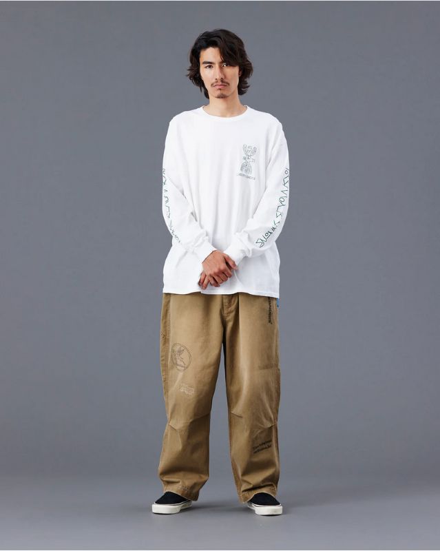 Liberaiders 25AW 8/29 TIFINAGH LOGO L/S TEE 775062503 ホワイト ブラウン 775062503-WHT 775062503-BRN