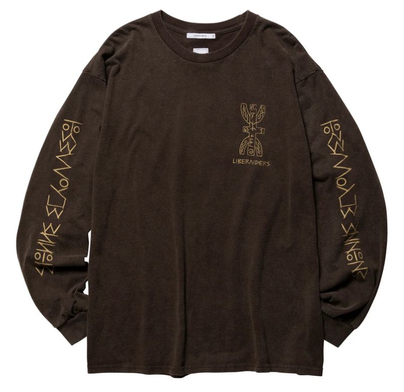 Liberaiders 25AW 8/29 TIFINAGH LOGO L/S TEE 775062503 ホワイト ブラウン 775062503-WHT 775062503-BRN