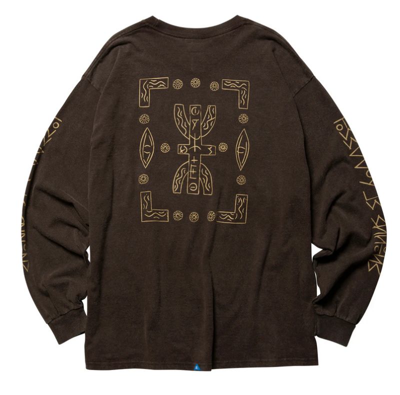 Liberaiders 25AW 8/29 TIFINAGH LOGO L/S TEE 775062503 ホワイト ブラウン 775062503-WHT 775062503-BRN