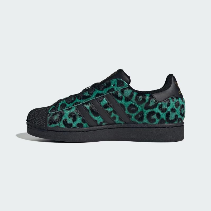 adidas 26Q2 adidas SUPERSTAR II W スクリーミンググリーン/コアブラック/ゴールドメタリック IH1636