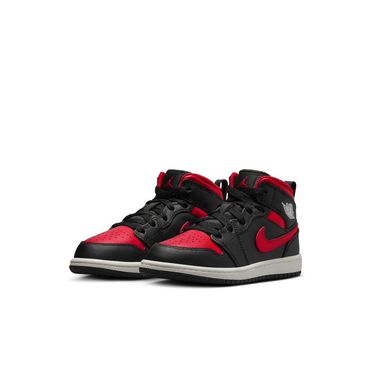 JORDAN BRAND SP25 JORDAN 1 MID PS ブラック/バーシティレッド-サミットホワイト DQ8424-067