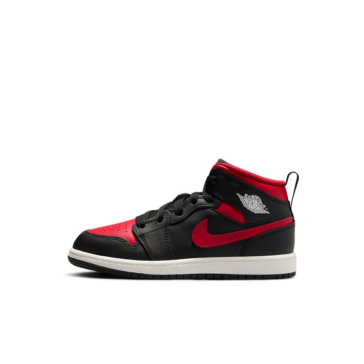 JORDAN BRAND SP25 JORDAN 1 MID PS ブラック/バーシティレッド-サミットホワイト DQ8424-067