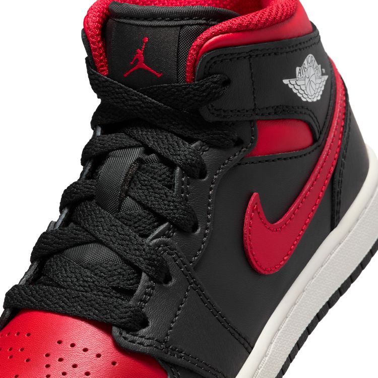 JORDAN BRAND SP25 JORDAN 1 MID PS ブラック/バーシティレッド-サミットホワイト DQ8424-067