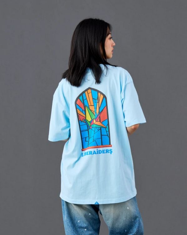 Liberaiders 26SS 4/17 STAINED GLASS TEE 736112601 ブラック サックス 736112601-BLK 736112601-SAX