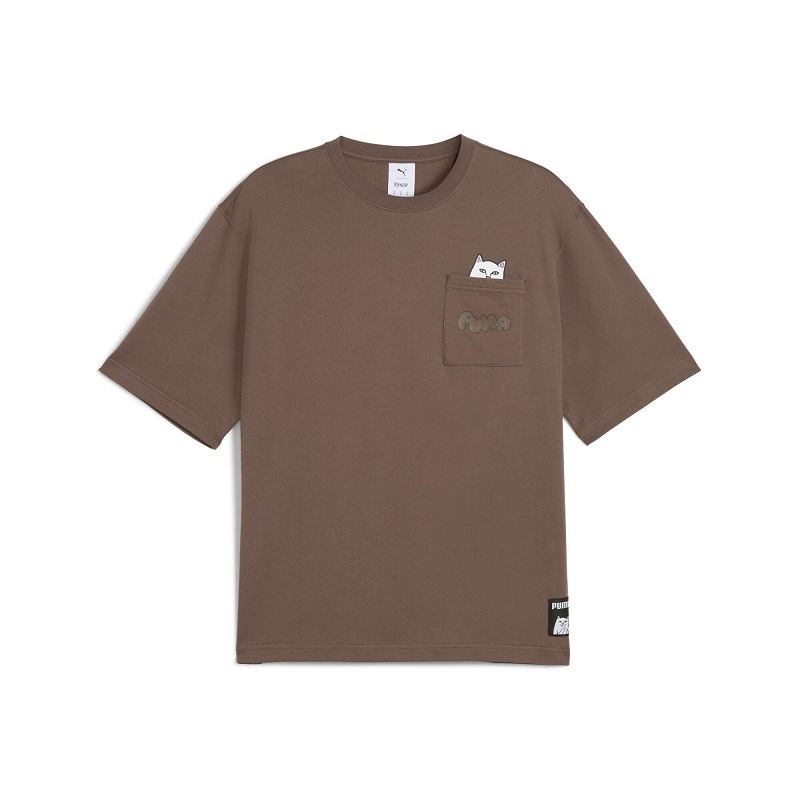 PUMA AU25 9/27 PUMA X RIPNDIP RELAXED POCKET TEE FLAT BRONZE 633779-41