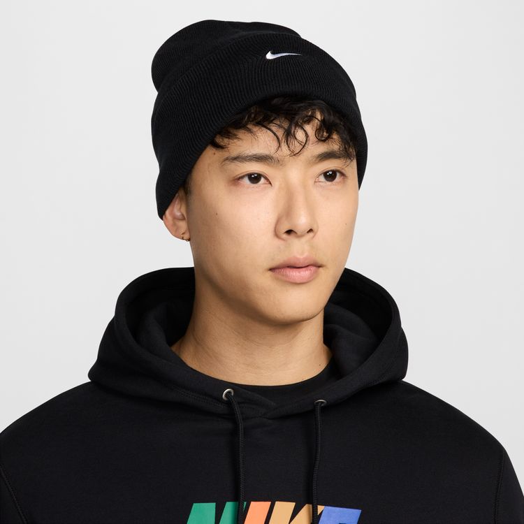 NIKE HO24 NIKE PEAK BEANIE TC SWOOSH ブラック/ホワイト HF0187-010
