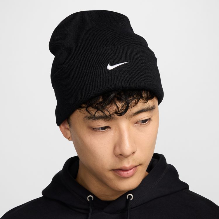 NIKE HO24 NIKE PEAK BEANIE TC SWOOSH ブラック/ホワイト HF0187-010