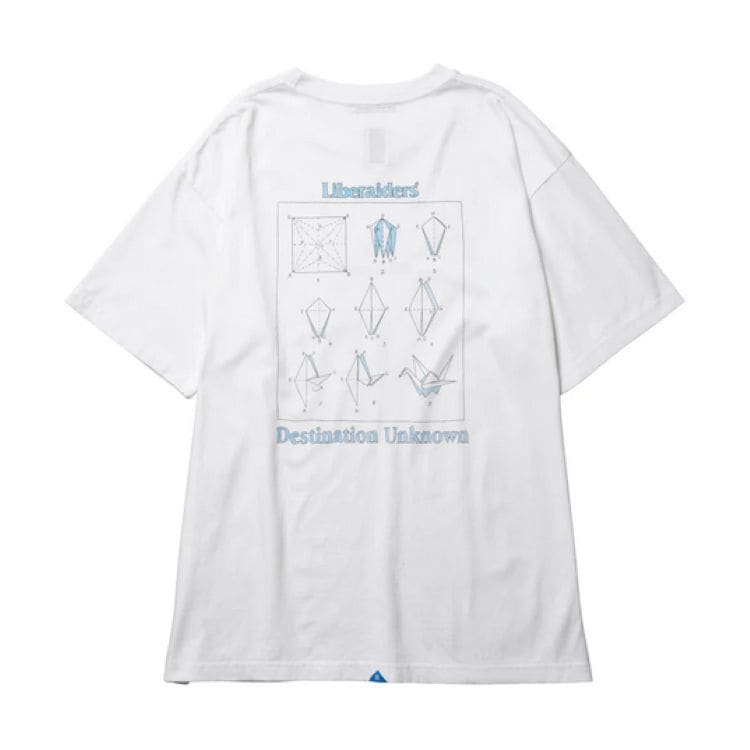 Liberaiders 26SS 5/1 FOLDING METHOD TEE 736172601 ホワイト ブラック 736172601-WHT 736172601-BLK
