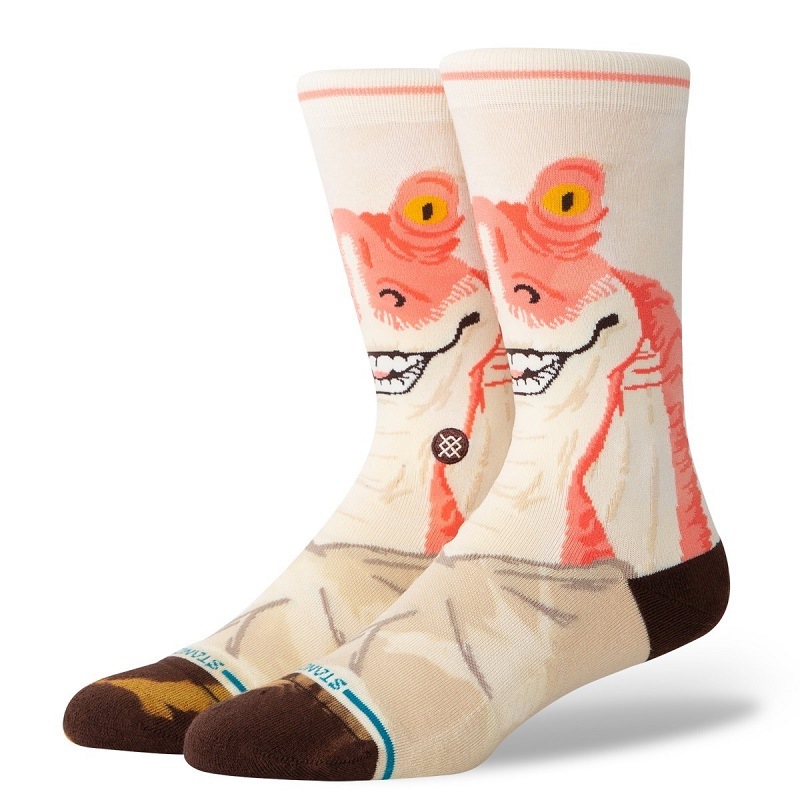 【スター・ウォーズエピソード1/ファントム・メナス コラボモデル】【ジャー・ジャー・ビンクス】STANCE 24SU スタンス ソックス JAR JAR CREW VINTAGE WHITE A545B24JAR#VWH A545B24JAR-VWH ビンテージホワイト