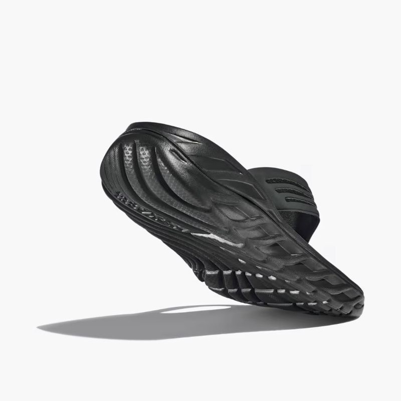 HOKA C/O M ORA RECOVERY FLIP BLACK / DARK GULLGRAY 1099675-BDGGR