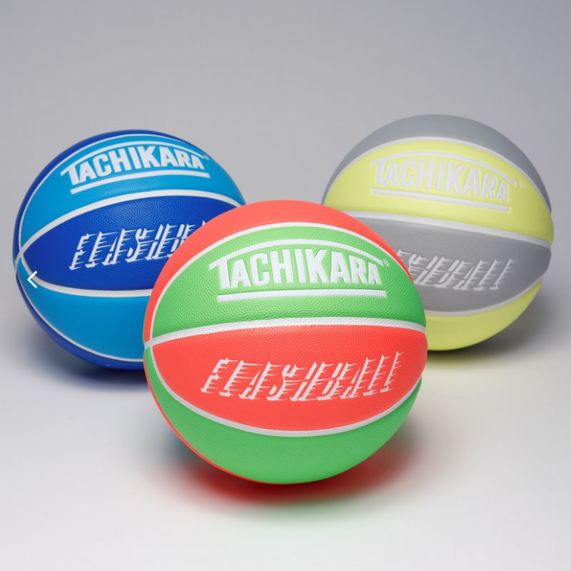【タチカラ/7号球/フラッシュボール/バスケットボール/アウトドア用】TACHIKARA BASKETBLL FA25 FLASHBALL SB7-2038 グレー/ウルトラライム