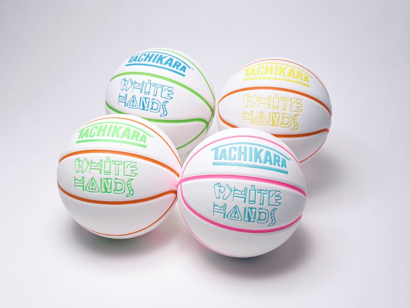 TACHIKARA BASKETBALL WHITE HANDS SB7-2009 ホワイト/ネオングリーン/ネオンブルー