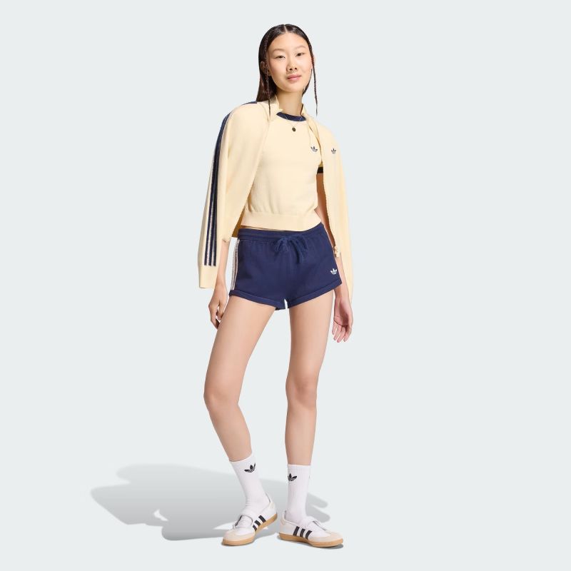 adidas 26Q3 adidas KNITTED TEE ウォームバニラ/ナイトインディゴ