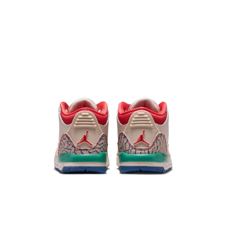 JORDAN BRAND FA26 8/8 JORDAN 3 RETRO TD チョーク/トラックレッド-トゥルーブルー-キネティックグリーン IO2075-100