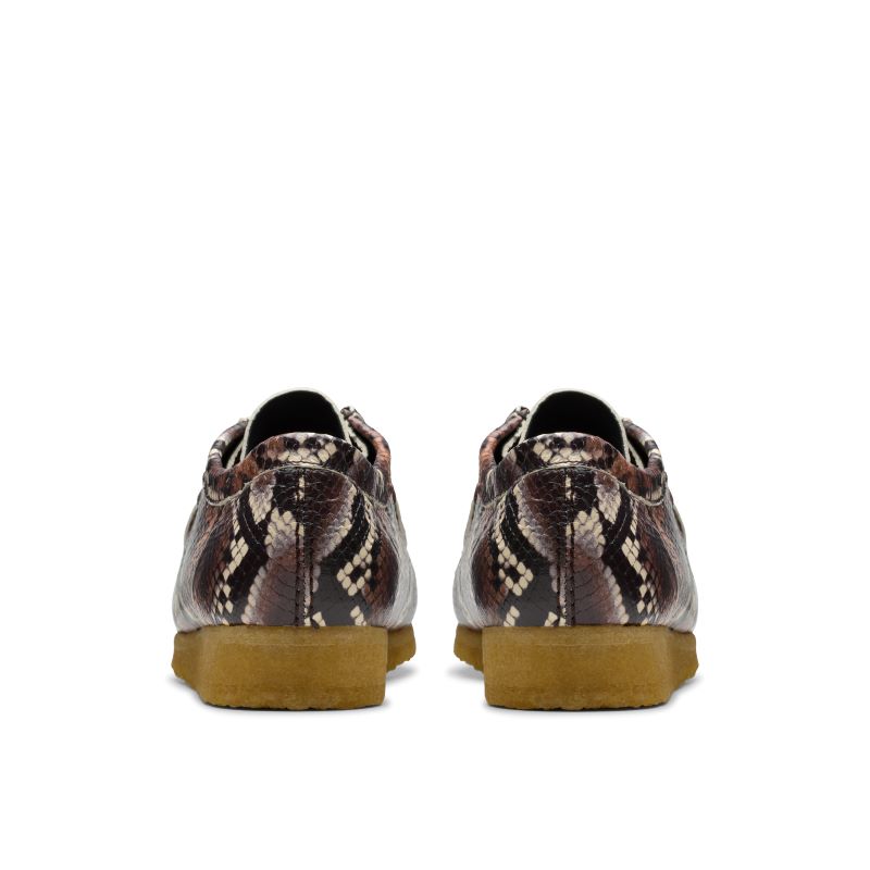 Clarks AW24 M Wallabee -SNAKE PRINT PACK- 26178216 BrownSnake Print 【ワラビー】【スネークプリントパック】
