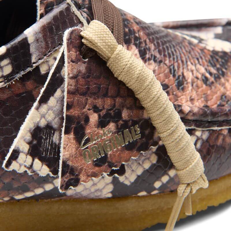 Clarks AW24 M Wallabee -SNAKE PRINT PACK- 26178216 BrownSnake Print 【ワラビー】【スネークプリントパック】