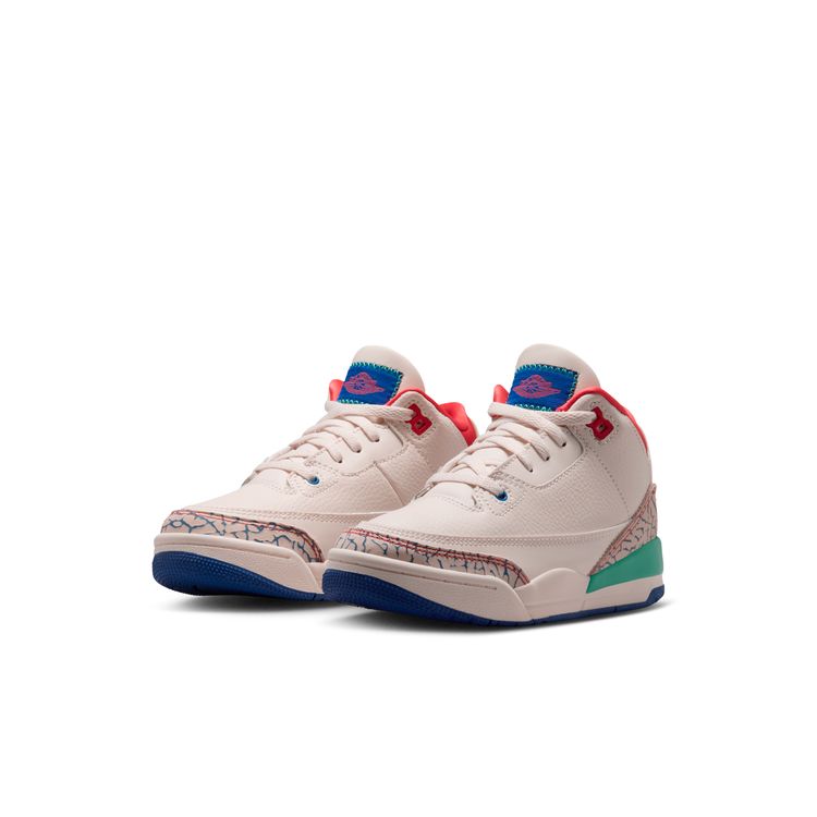 JORDAN BRAND FA26 8/8 JORDAN 3 RETRO PS チョーク/トラックレッド-トゥルーブルー-キネティックグリーン IO2074-100