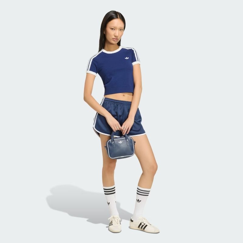 adidas 26Q3 adidas KNITTED TEE ダークブルー/ホワイト KW2606