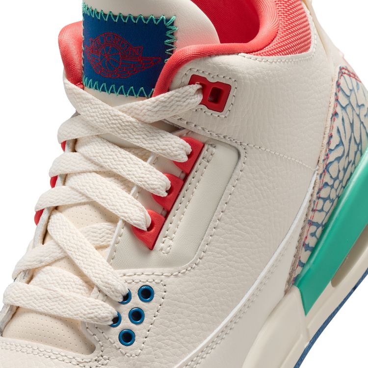 JORDAN BRAND FA26 8/8 AIR JORDAN 3 RETRO GS チョーク/トラックレッド-トゥルーブルー-キネティックグリーン IO2076-100