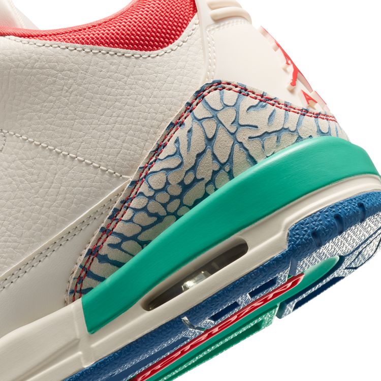 JORDAN BRAND FA26 8/8 AIR JORDAN 3 RETRO GS チョーク/トラックレッド-トゥルーブルー-キネティックグリーン IO2076-100