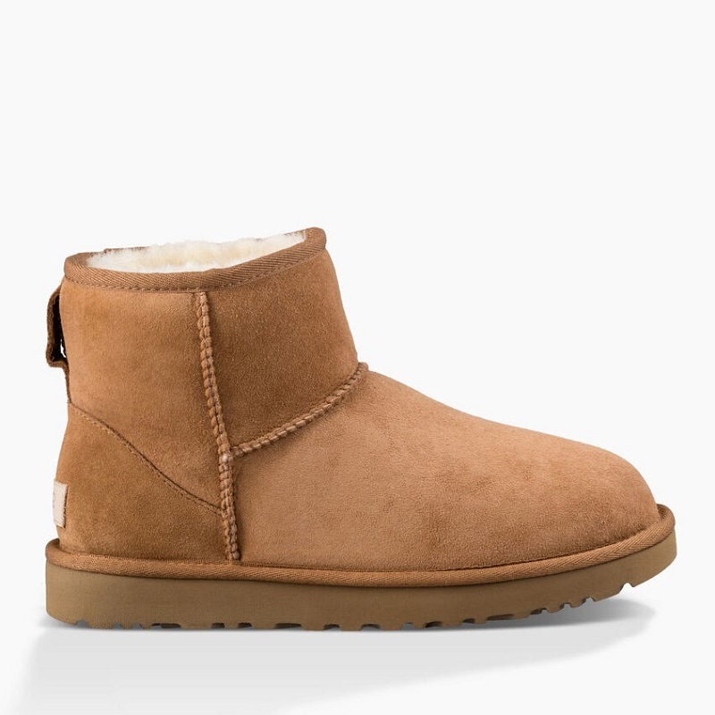 【送料無料】【人気モデル】【シープスキン/撥水・防汚性】UGG C/O アグ ブーツ ウィメンズ クラシック ミニ 2  W Classic Mini II 1016222-CHE レディースブーツ チェスナッツ