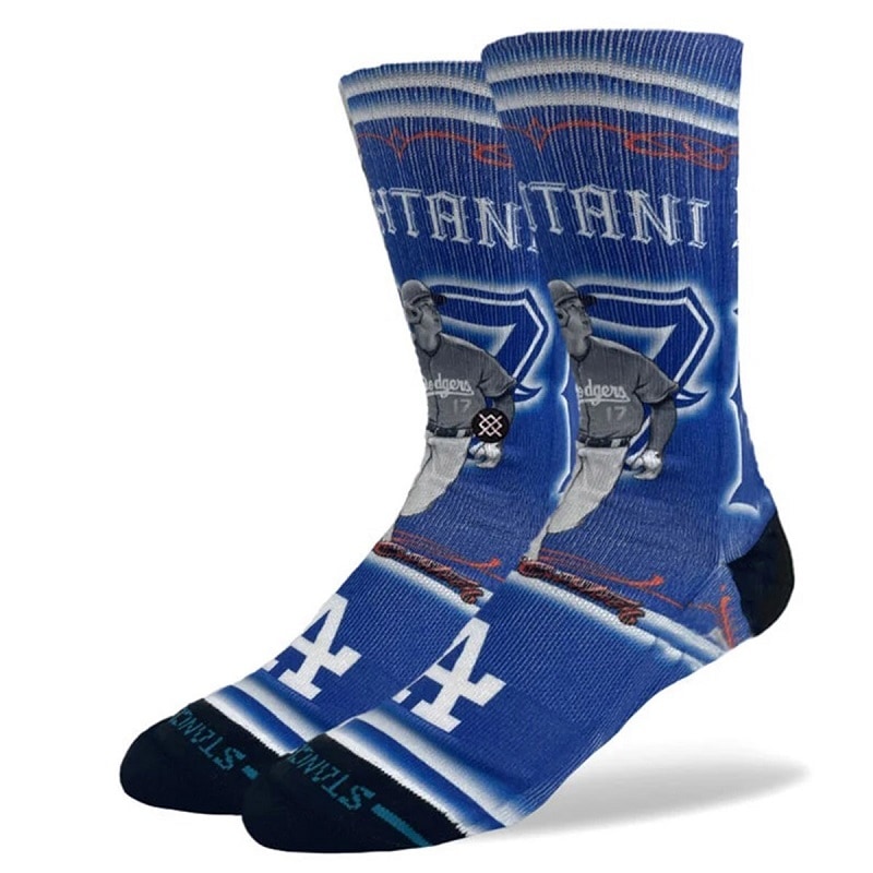 【Mister Cartoon x Dodgers】【大谷翔平】STANCE 25SS スタンス OHTANI CARTOON CREW BLUE A556B24OHT#BLU A556B24OHT-BLU ブルー